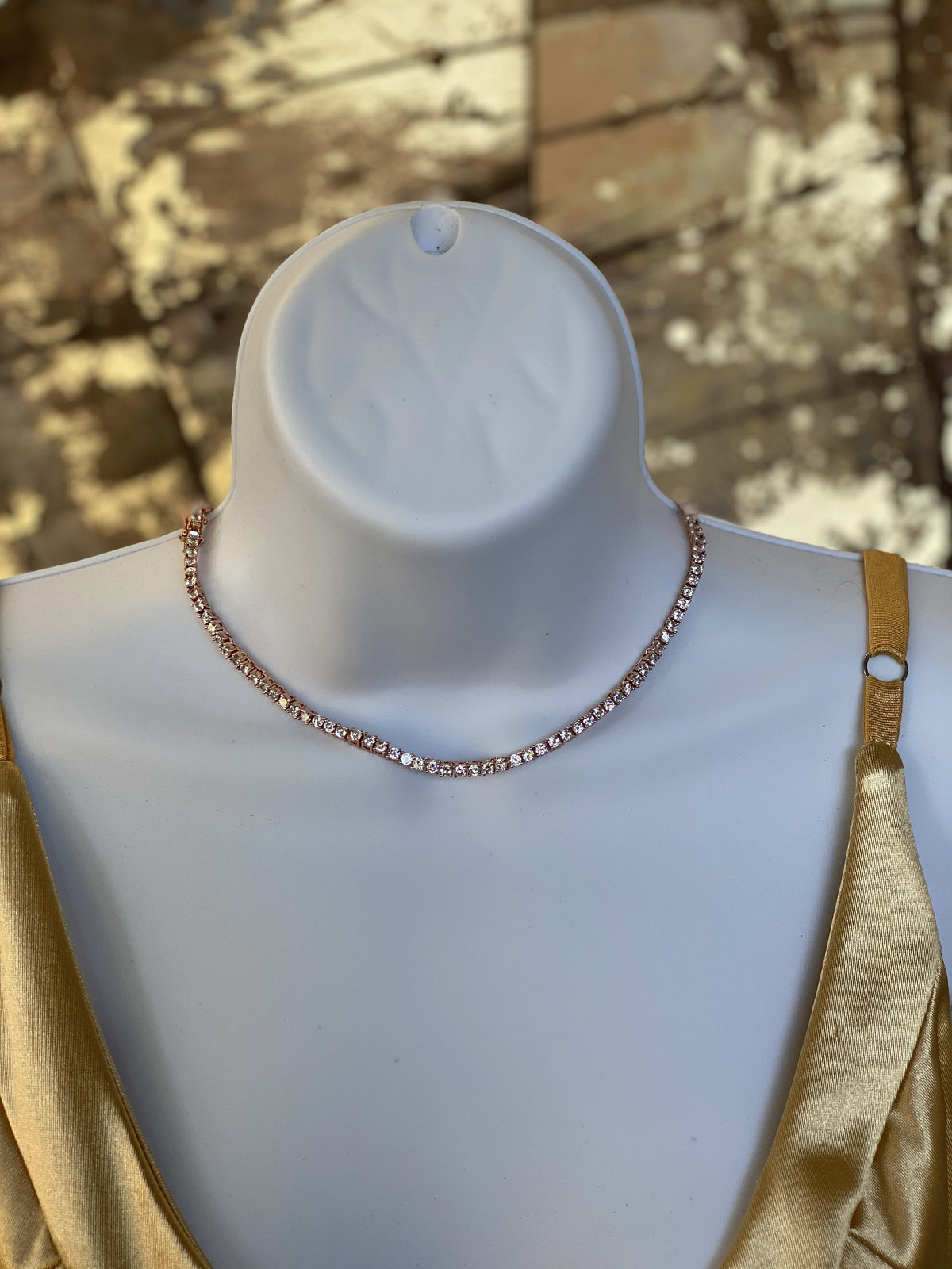 Porta-Retratos rose gold con tennis chain