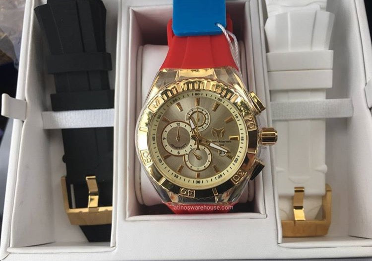 Correa roja oro 45mm